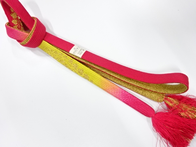 JAPANESE KIMONO / UNUSED HANDTIED OBIJIME CORD